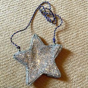 Crew cuts sparkly purse